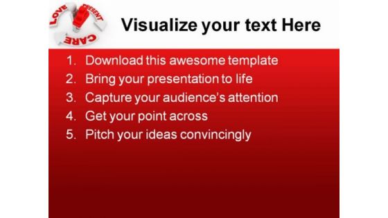 Present And Love Concept Metaphor PowerPoint Themes And PowerPoint Slides 0811