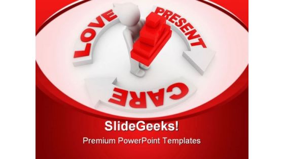 Present And Love Concept Metaphor PowerPoint Themes And PowerPoint Slides 0811