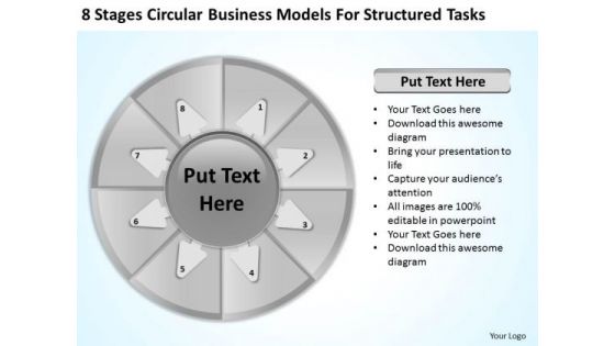 Presentation Models For Structured Tasks Service Business Plan PowerPoint Templates