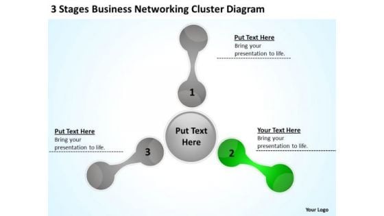 Presentation Networking Cluster Diagram Writing Business Plan Template PowerPoint Slides