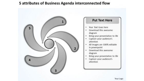 Presentations Agenda Interconnected Flow Business Plans How To Write PowerPoint Templates