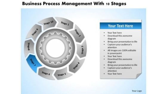 Presentations Process Management With 10 Stages Business Plan PowerPoint Templates