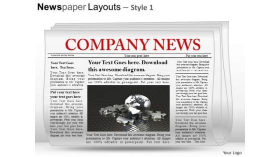 Press Newspaper Layouts PowerPoint Slides And Ppt Diagram Templates