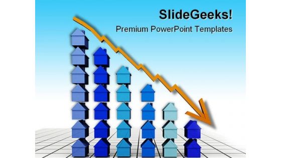 Prices Fall Real Estate PowerPoint Templates And PowerPoint Backgrounds 0811