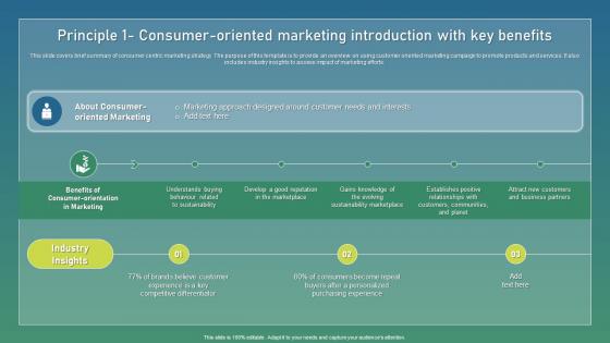 Principle 1 Consumer Oriented Strategic Guide For Sustainable Demonstration Pdf