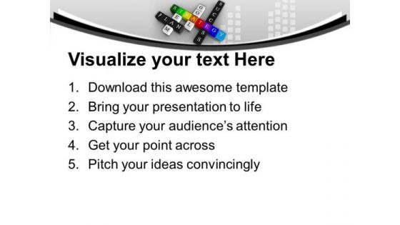 Principles Of Success In Crossword PowerPoint Templates Ppt Backgrounds For Slides 0213