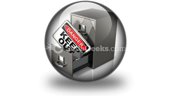 Private Database Security PowerPoint Icon C