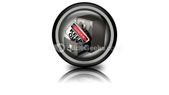 Private Database Security PowerPoint Icon Cc