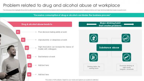 Problem Related Drug Alcohol Abuse Workplace Safety Protocol And Security Practices Brochure Pdf Problem Related Drug Alcohol Abuse Workplace Safety Protocol And Security Practices Brochure Pdf
