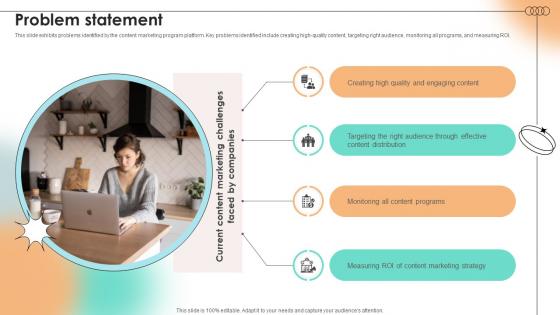 Problem Statement Content Marketing Platform Investor Funding Elevator Pitch Deck Problem Statement Content Marketing Platform Investor Funding Elevator Pitch Deck
