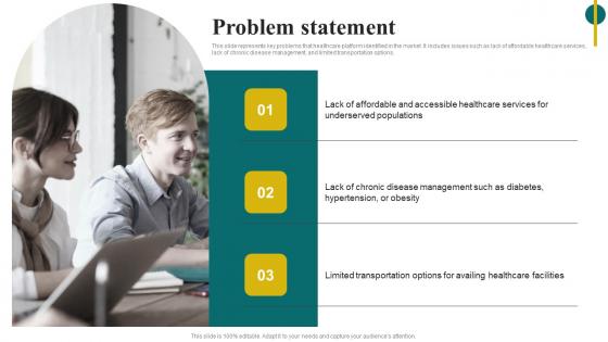 Problem Statement Digital Healthcare Solution Investor Funding Mockup Pdf