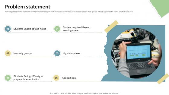 Problem Statement Education Platform Investor Funding Elevator Pitch Deck Problem Statement Education Platform Investor Funding Elevator Pitch Deck