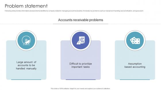 Problem Statement Investor Funding Pitch Deck For Automated Ar Platform Problem Statement Investor Funding Pitch Deck For Automated Ar Platform