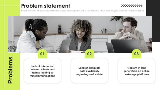 Problem Statement Real Estate Investment Funding Elevator Slides PDF