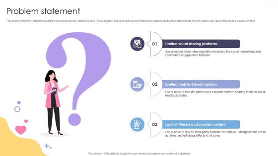Problem Statement Social Media Application Development Company Fundraising Pitch Deck Problem Statement Social Media Application Development Company Fundraising Pitch Deck