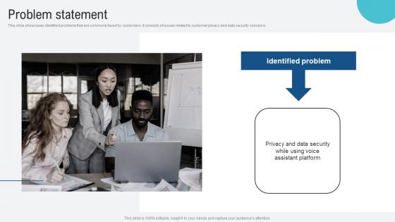 Problem Statement Voice Assistance Security Platform Investor Funding Presentation Graphics Pdf