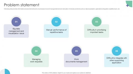 Problem Statement Workflow Management Investor Funding Elevator Pitch Deck Problem Statement Workflow Management Investor Funding Elevator Pitch Deck