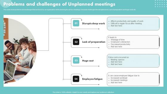 Problems And Challenges Of Unplanned Meetings Inspiration Pdf