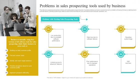 Problems In Sales Prospecting Tools Used Implementing Strategies To Improve Structure Pdf