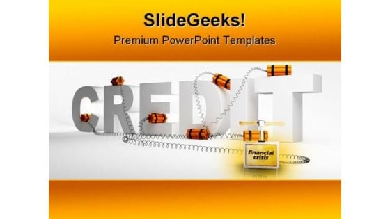 Problems With Credits Business PowerPoint Template 0910