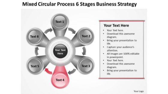 Process 6 Stages Company Business Strategy Ppt Plan PowerPoint Slides