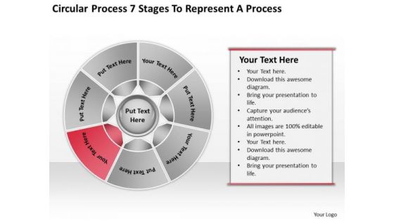 Process 7 Stages To Represent Creating Business Plan PowerPoint Slides