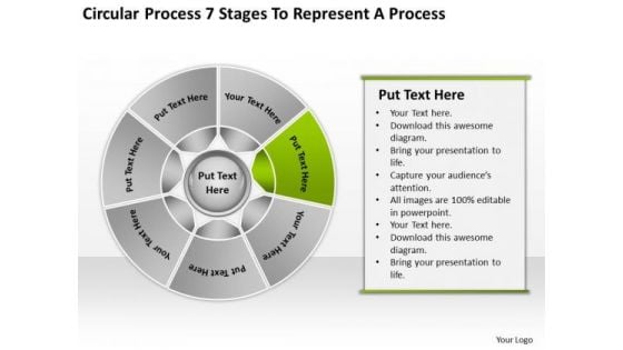 Process 7 Stages To Represent Sample Business Plan Template PowerPoint Templates