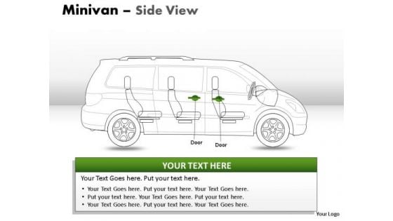 Process And Flows Green Minivan Side View PowerPoint Slides And Ppt Diagram Templates