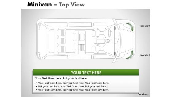 Process And Flows Green Minivan Top View PowerPoint Slides And Ppt Diagram Templates