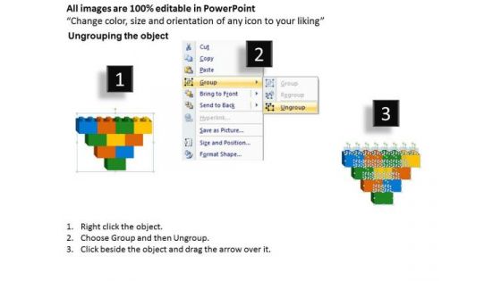 Process Building With Blocks 10 Stages Ppt Microsoft Business Plan Software PowerPoint Slides