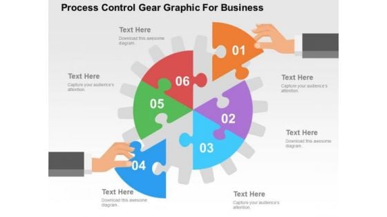 Process Control Gear Graphic For Business PowerPoint Template