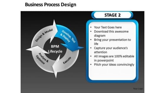 Process Cycle Chart Diagram PowerPoint Templates