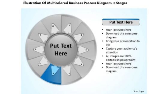 Process Diagram 10 Stages Business Plan For PowerPoint Templates