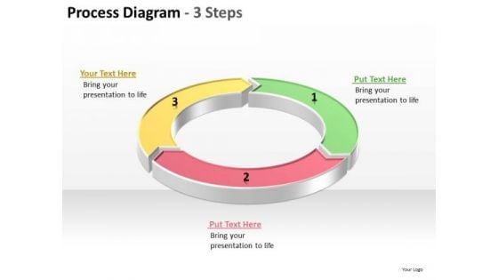 Process Diagram With 3 Steps Ppt Slides Diagrams Templates