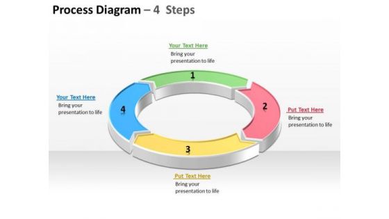 Process Diagram With 4 Stepss Ppt Slides Diagrams Templates