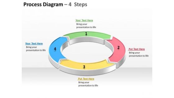 Process Diagram With 4 Stepss Ppt Slides Diagrams Templates