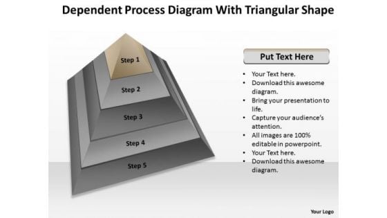 Process Diagram With Triangular Shape Ppt Business Plan Download PowerPoint Templates