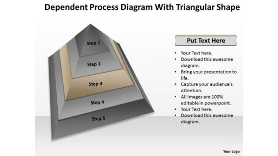 Process Diagram With Triangular Shape Ppt Sales Business Plan Outline PowerPoint Templates