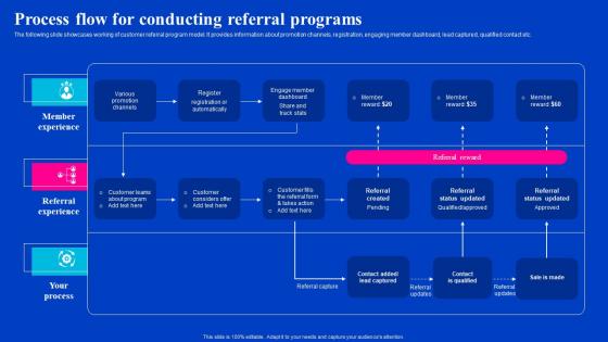 Process Flow For Conducting Referral Programs Viral Video Outreach Plan Structure Pdf