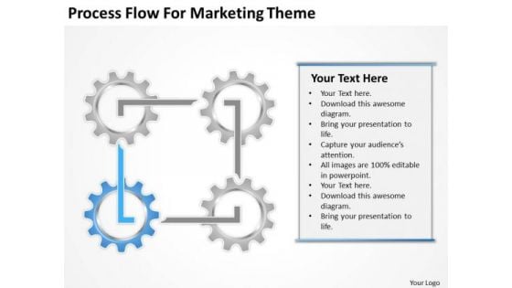 Process Flow For Marketing Theme Ppt Business Plan Format PowerPoint Templates