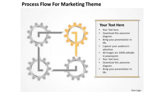 Process Flow For Marketing Theme Ppt Business Plan Outline PowerPoint Slides