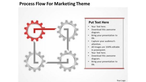 Process Flow For Marketing Theme Ppt Non Profit Business Plan Template Free PowerPoint Templates