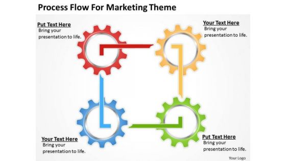 Process Flow For Marketing Theme Ppt Professional Business Plan Writers PowerPoint Slides