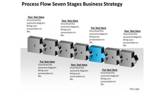 Process Flow Seven Stages Business Management Strategy Ppt Plans PowerPoint Slides