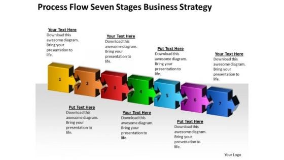 Process Flow Seven Stages Company Business Strategy Ppt Operational Plan PowerPoint Templates