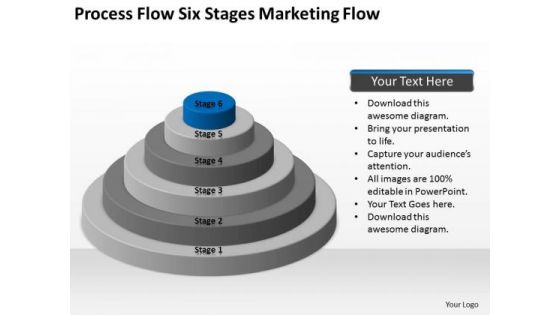 Process Flow Six Stages Marketing Ppt Business Plan Format Template PowerPoint Slides