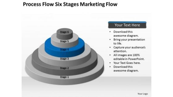 Process Flow Six Stages Marketing Ppt Sample Business Plan For Restaurant PowerPoint Slides