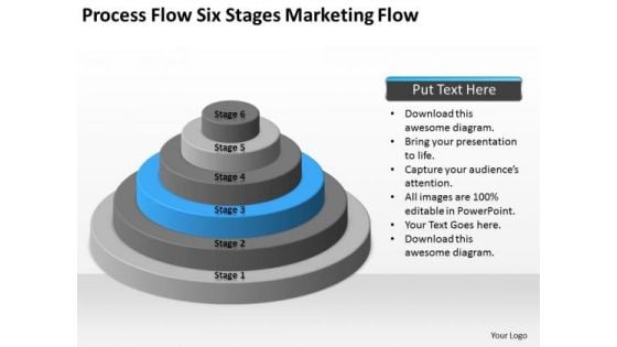 Process Flow Six Stages Marketing Ppt Sample Business Plans Free PowerPoint Slides