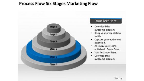 Process Flow Six Stages Marketing Ppt Sample Business Plans PowerPoint Slides