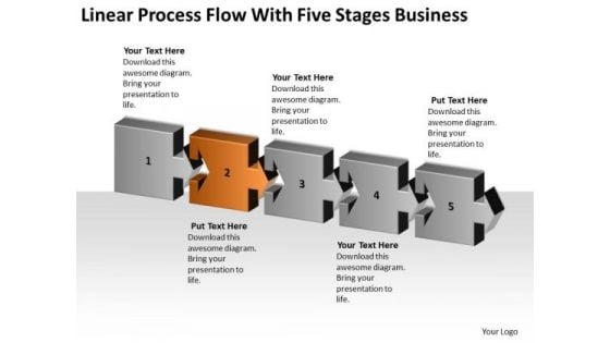 Process Flow With Five Stages Business Ppt Making Plan Template PowerPoint Templates